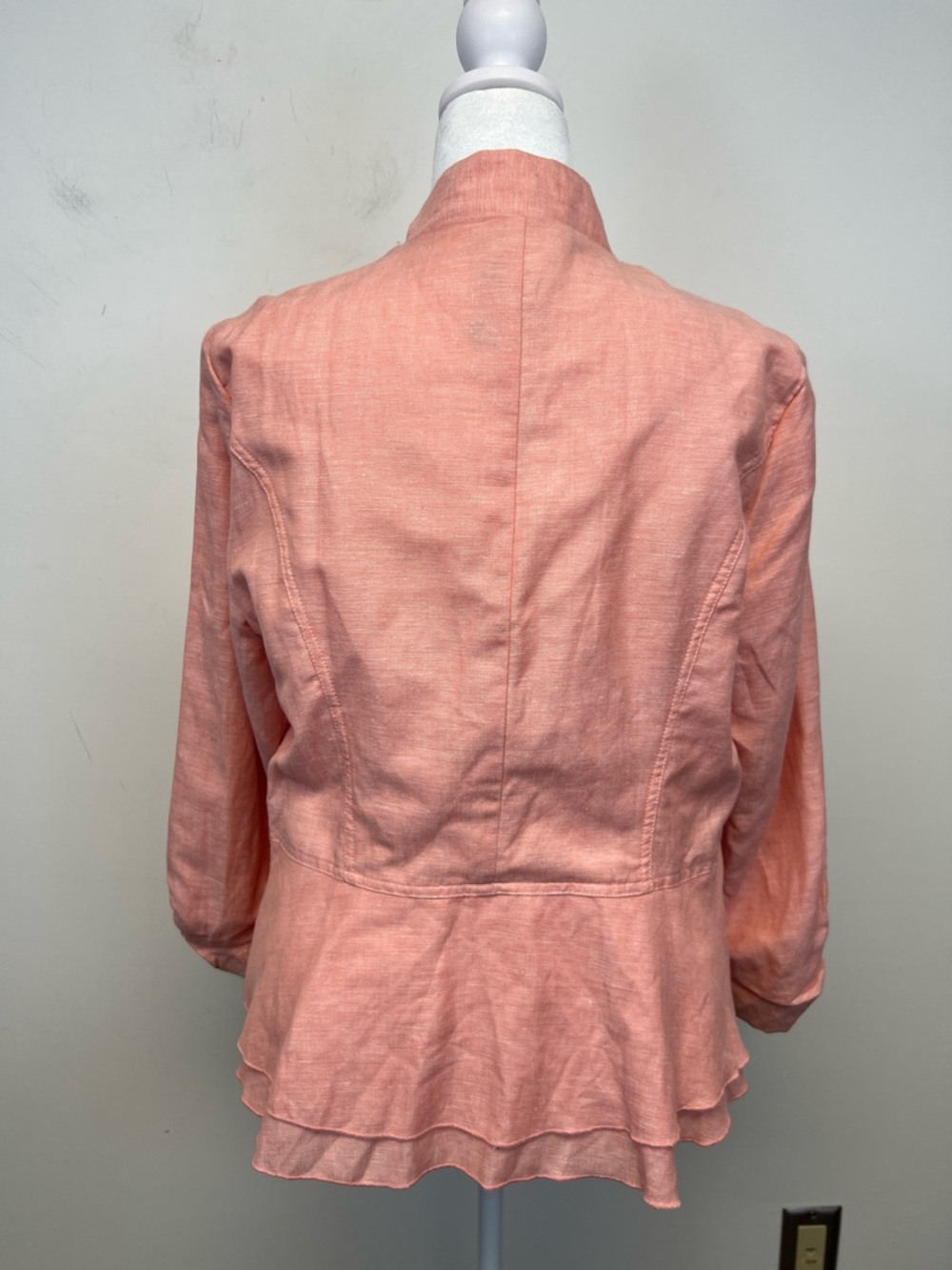 Maurices Light Salmon / Coral Jacket with Buttons & Ruffles New with Tags XL - Picture 14 of 14